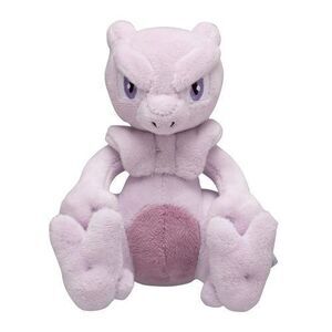 Japan Pokemon Center Original Pokemon Fit Plush - Mewtwo Sitting Cuties